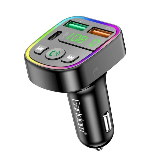 Wireless Car MP3 Player – Bluetooth FM Transmitter with Dual USB Ports & Hands-Free Calling for iPhone, Android & More