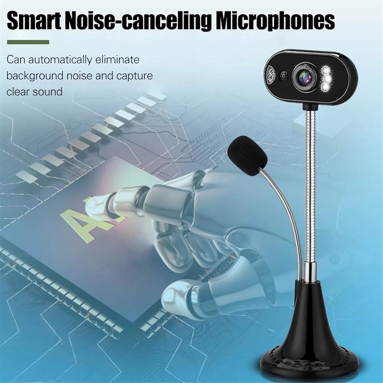 HD Digital Camera – Desk-Mounted USB Webcam with Microphone | Full HD 1080p for Streaming & Video Calls