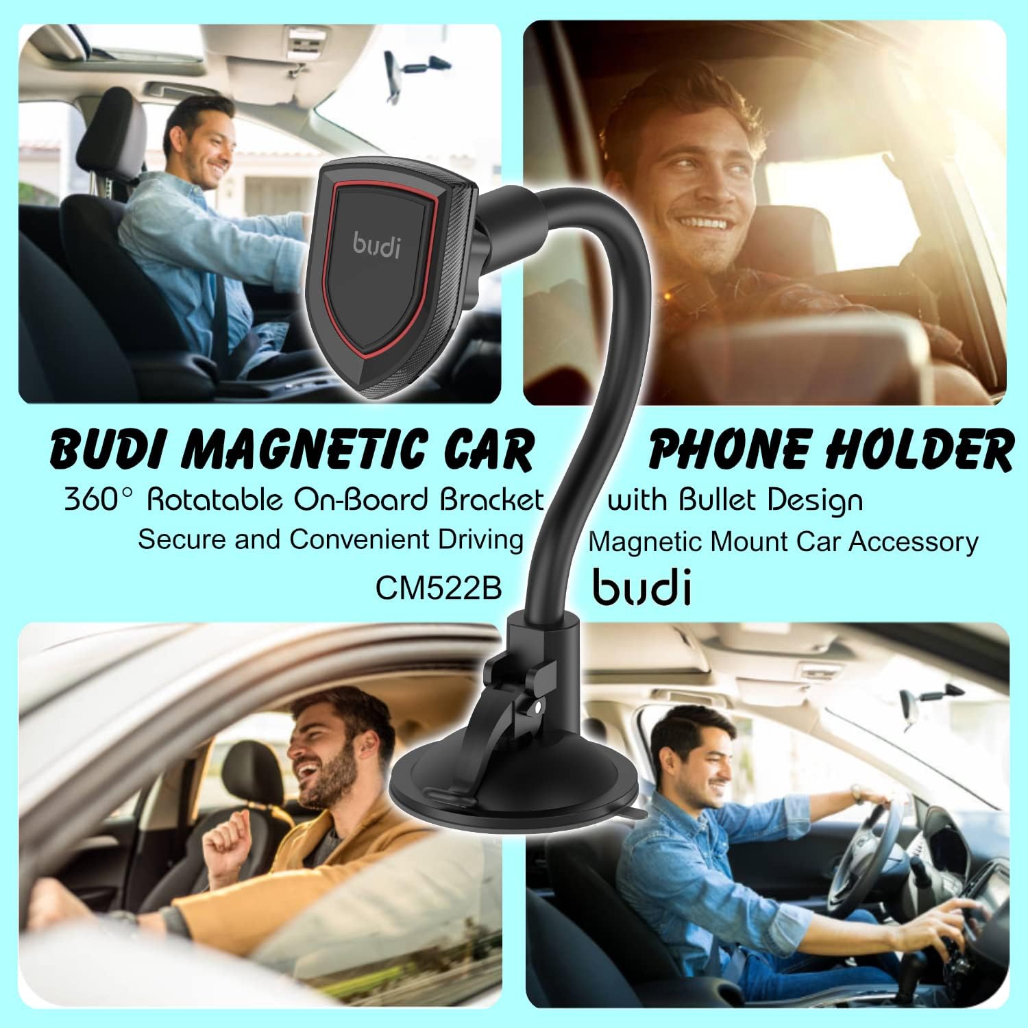 Flexible Windshield Magnetic Car Phone Holder – Universal Mount for All Devices