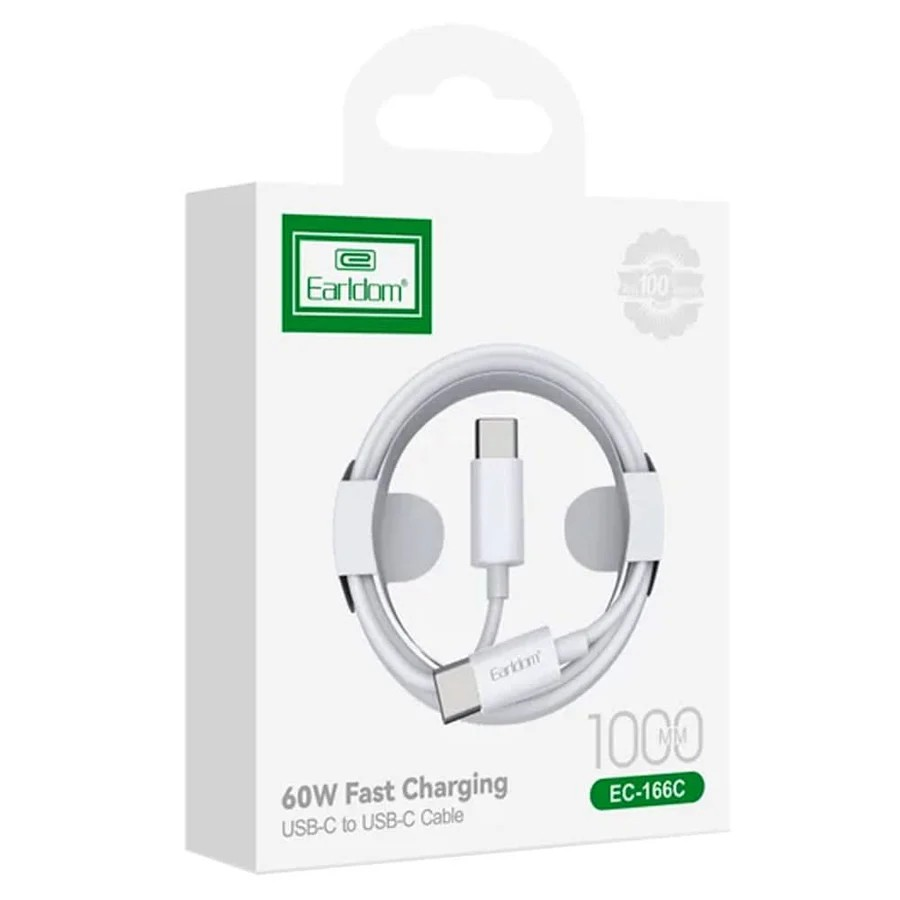 60W USB-C Fast Charger 1M Cable – Type-C to Type-C Power Delivery Cord for MacBook, iPad & Android, High-Speed Charging and Data Transfer