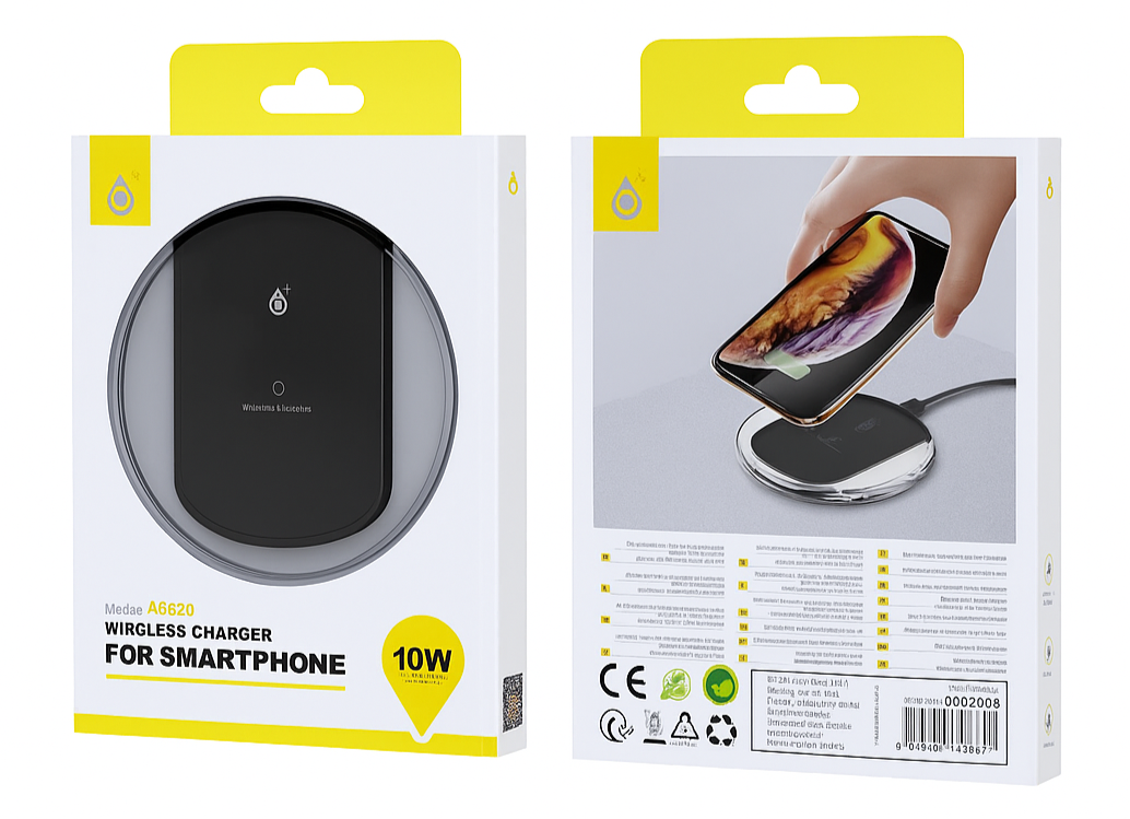 10W Wireless Charger – Fast Qi Charging Pad for Smartphones (5W/10W Output)