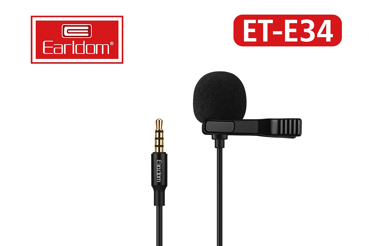 3.5mm Clip-On Lavalier Microphone – Mini Portable Lapel Mic for Smartphones, Cameras, Laptops & Audio Recording