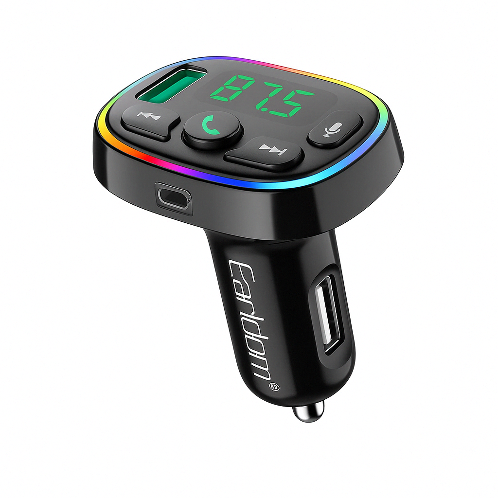 Wireless Car MP3 Player – Bluetooth FM Transmitter for Hands-Free Calling, Music Streaming & Charging