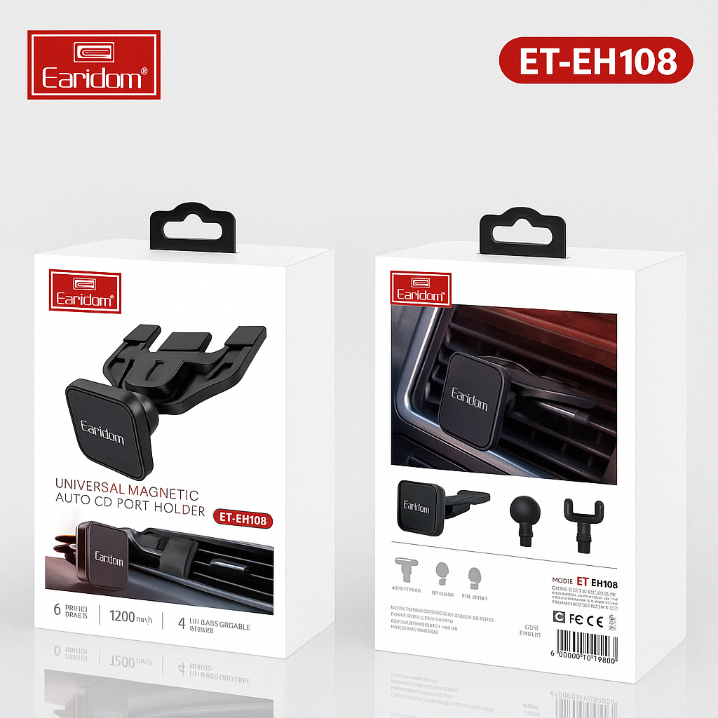 Universal Magnetic Car CD Slot Phone Holder – 360° Rotating Mount for Smartphones, Easy Mount & Hands-Free Use