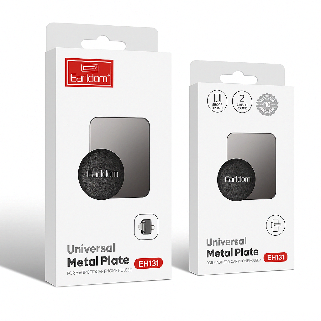 Universal Magnetic Metal Plate – Replacement Mount Plate for Car Phone Holders & Magnetic Stands, Secure Adhesive for iPhone & Android