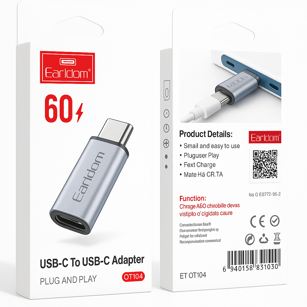 8-Pin to USB-C Adapter – 60W Fast Charging Converter for iPhone & iPad, High-Speed Charging for USB-C Devices