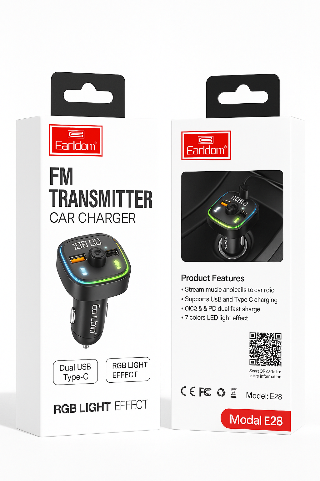 3.1A Wireless FM Car Kit – Bluetooth FM Transmitter with Dual USB Fast Charging & Hands-Free Calling for Cars, USB Car Charger for iPhone & Android