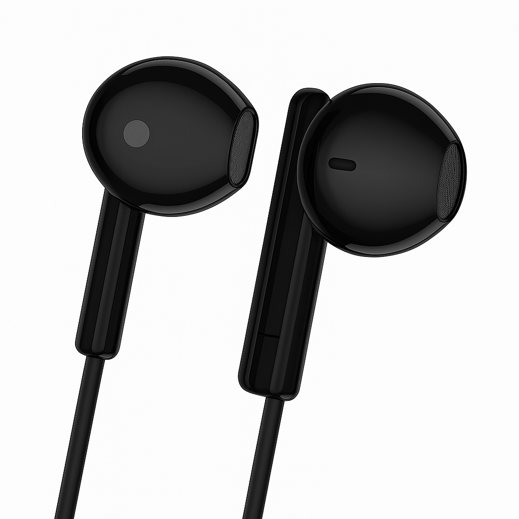 In-Ear 3.5mm Wired Earphones – Noise-Isolating Stereo Headphones with Mic for Clear Calls & Music, Comfortable Fit for Phones & Tablets