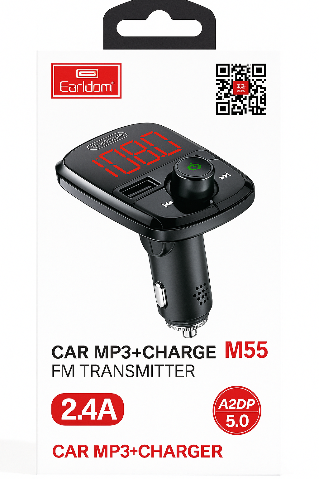 Car MP3 Player with FM Transmitter & Dual USB Charger – Bluetooth Hands-Free Kit for iPhone, Android & More, Wireless Music Streaming & Charging