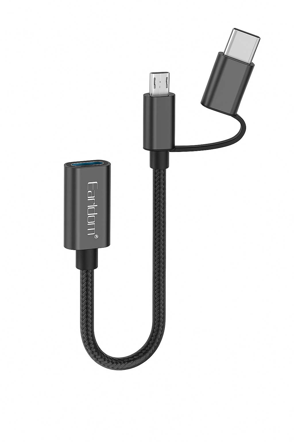 2-in-1 USB 3.0 OTG Cable Adapter – USB-C & Micro USB to USB for Android, Flash Drives & Peripherals, High-Speed Data Transfer for Mobile Devices