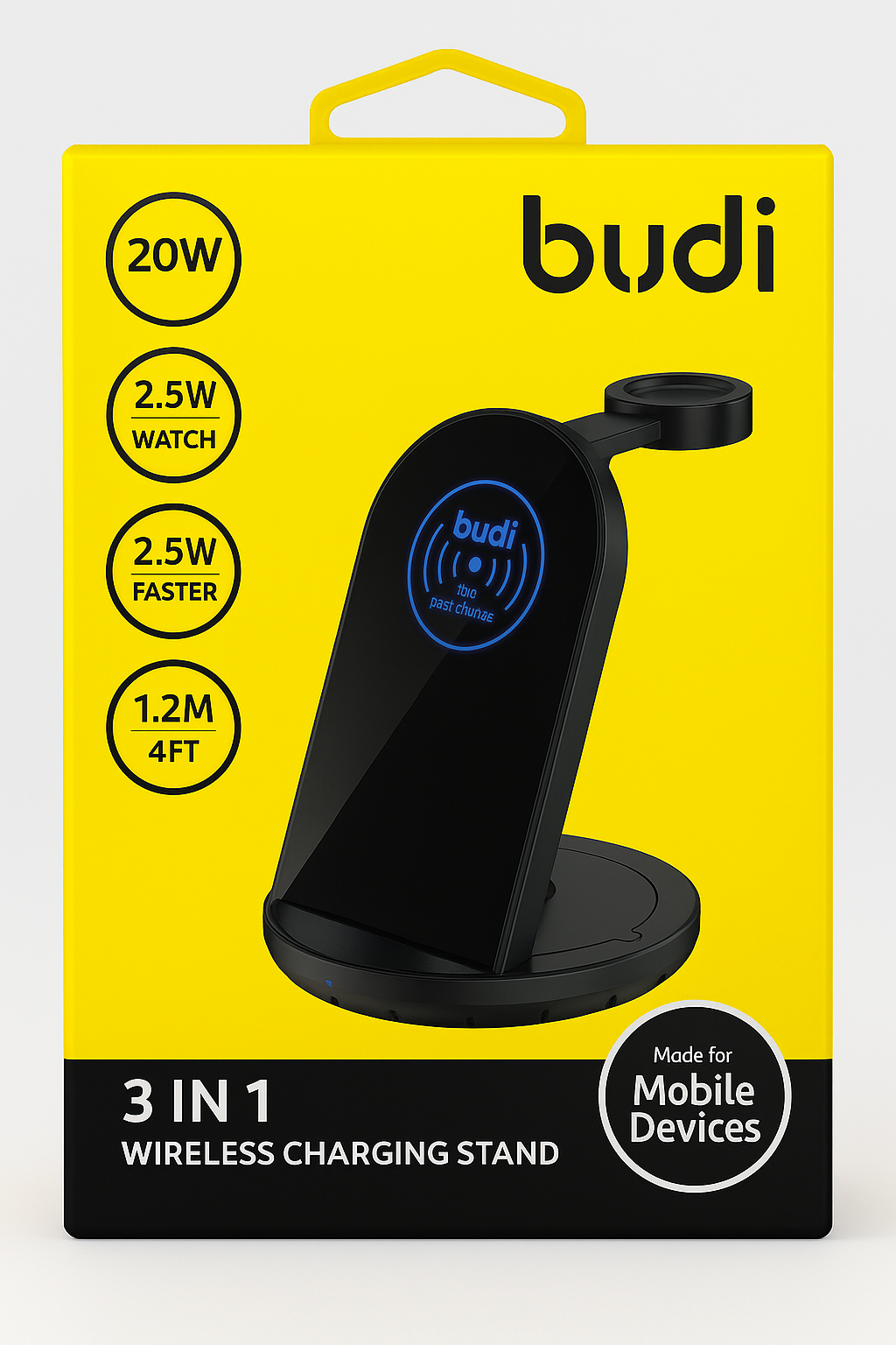 3-in-1 Rotating Wireless Charging Stand | 15W Fast Charger for iPhone, Apple Watch & AirPods