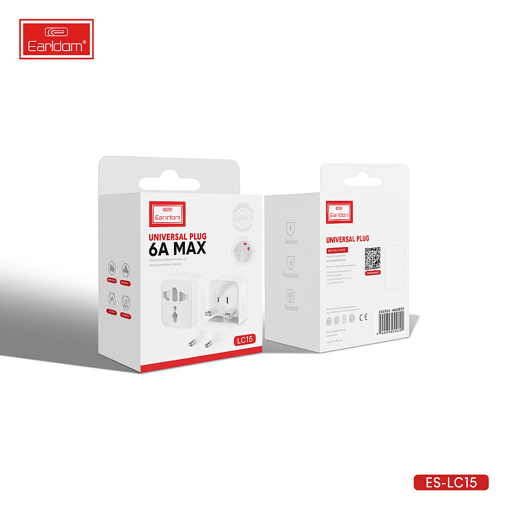 Universal Worldwide Travel Adapter – EU/UK/US/AU Plugs, 1500W