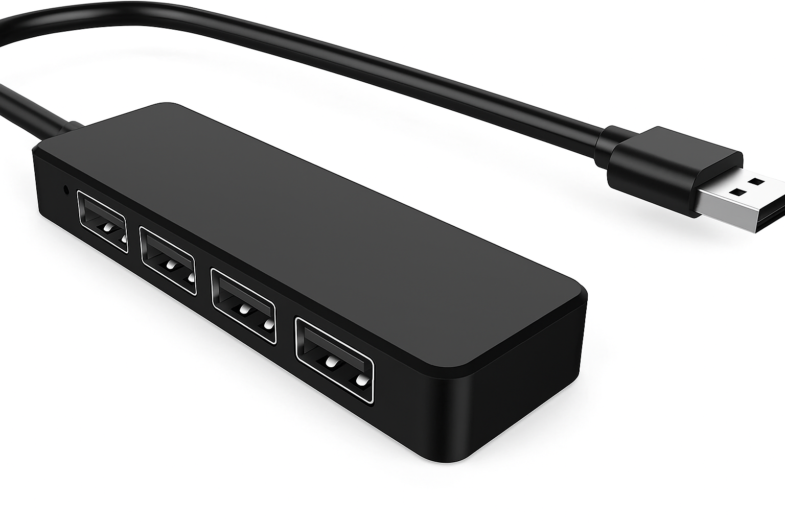 USB 2.0 4-Port Ultra Slim HUB – Super Speed 480Mbps Adapter
