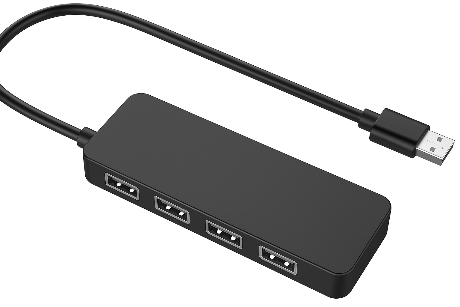 USB 2.0 4-Port Ultra Slim HUB – Super Speed 480Mbps Adapter