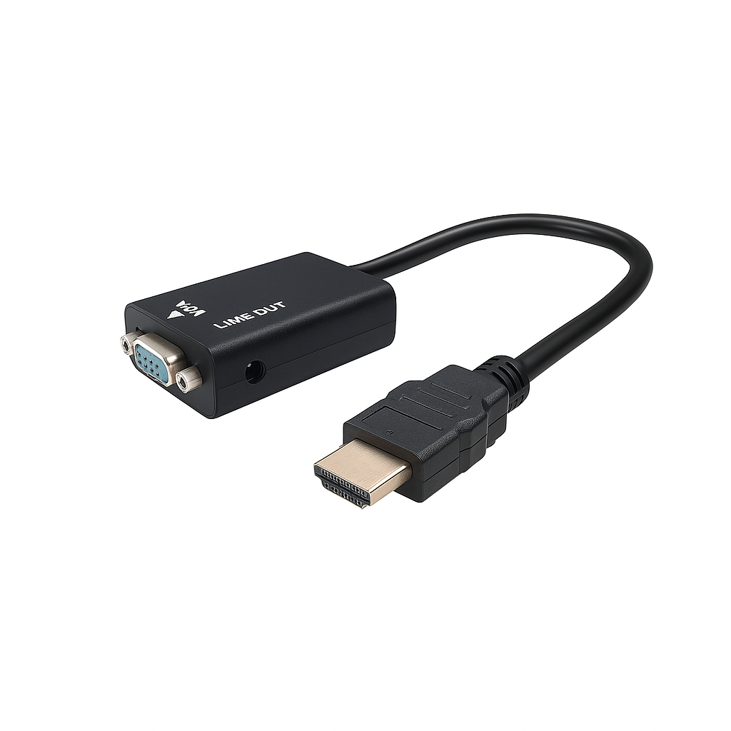 VGA to HDMI HD Converter Cable – Audio & Video Adapter (1080p)