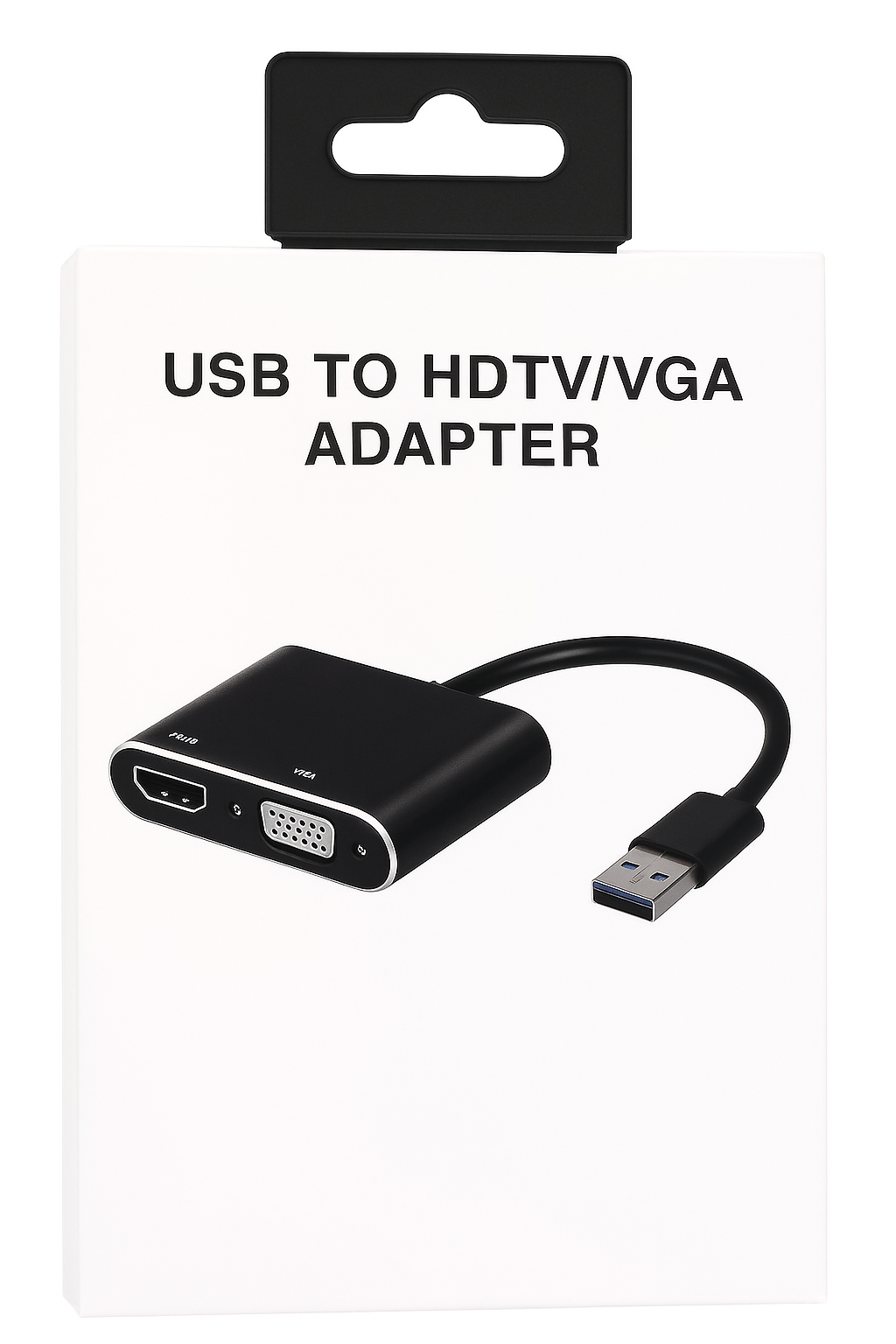 USB to HDTV/VGA Adapter – Dual Display Video Converter for Windows