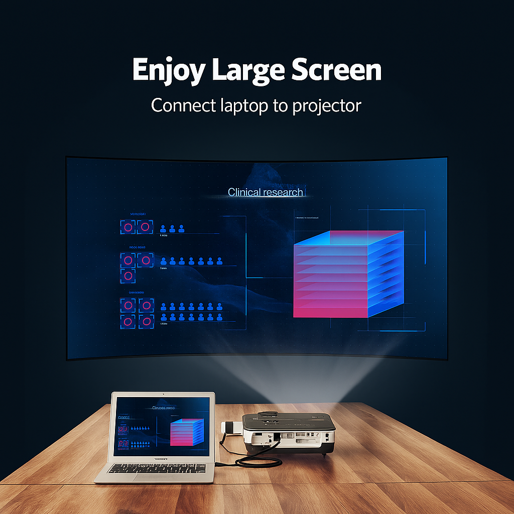 VGA to HDMI Cable – 1080p Video Converter with Audio Support