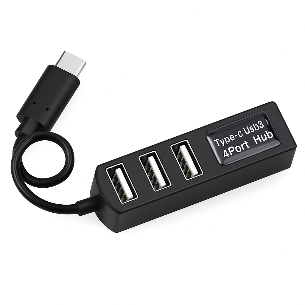 Type-C USB 3.1 4-Port Hub – Ultra-Thin 10Gbps Data Expansion Adapter