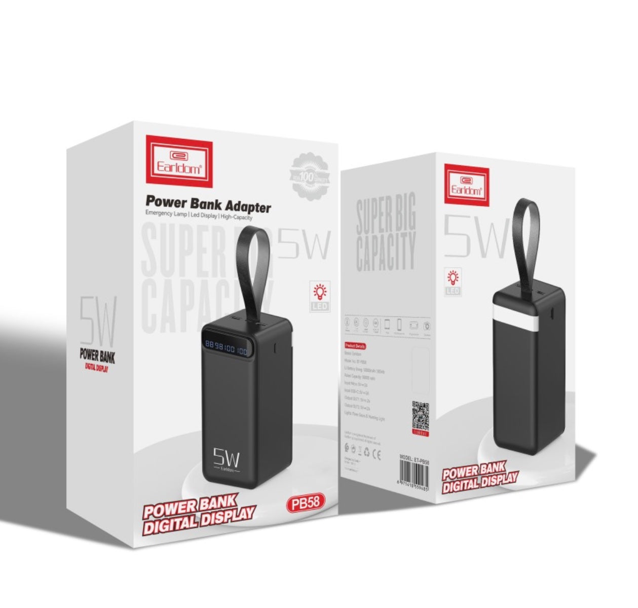 Power Bank with Digital Display | 50000mAh Super High Capacity | 5W Output | 185Wh Portable Charger