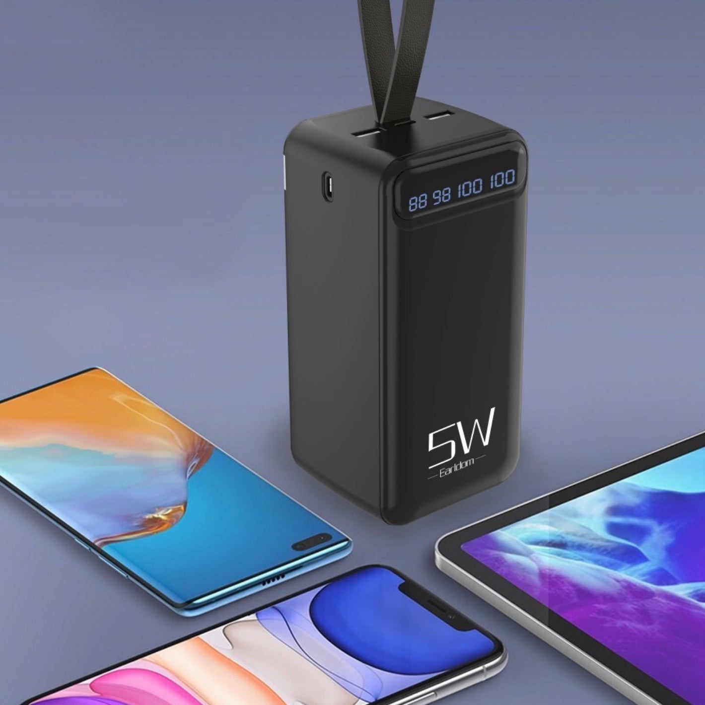 Power Bank with Digital Display | 50000mAh Super High Capacity | 5W Output | 185Wh Portable Charger