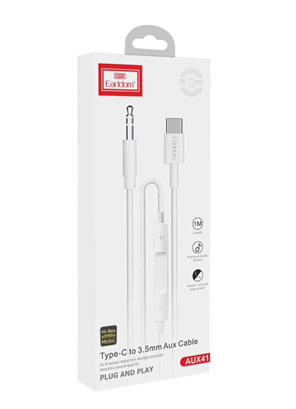 Type-C to 3.5mm AUX Audio Cable – High-Quality Sound
