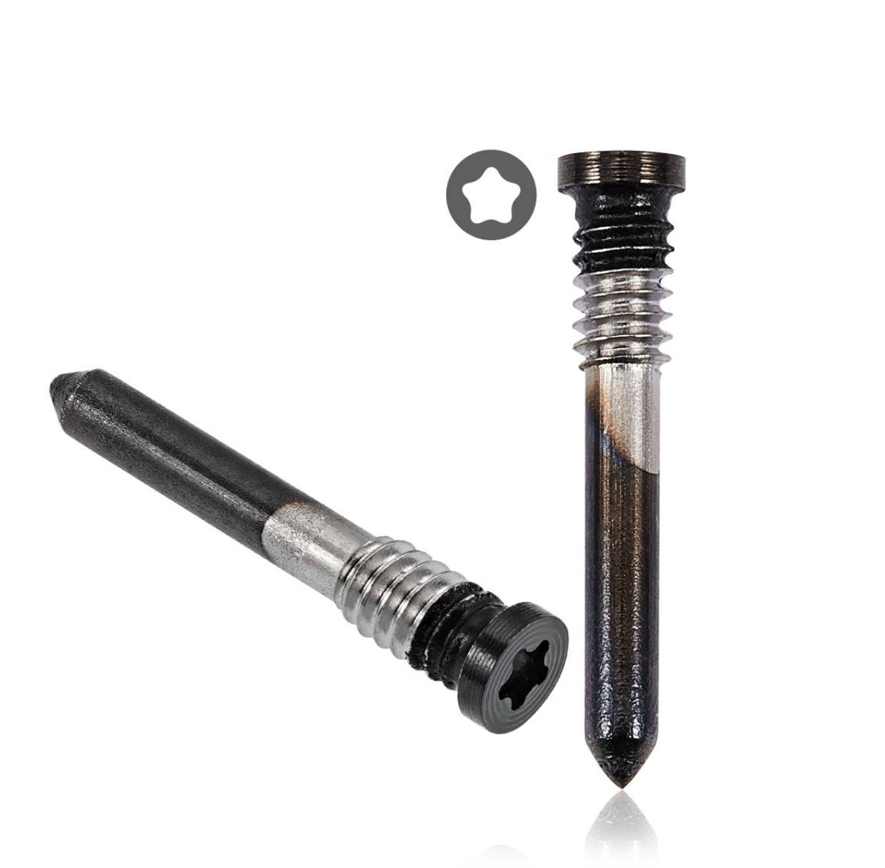 Bottom Screws Compatible for iPhone 15 / 15 Plus / 15 Pro / 15 Pro Max (BLACK Titanium, 10-Pack)