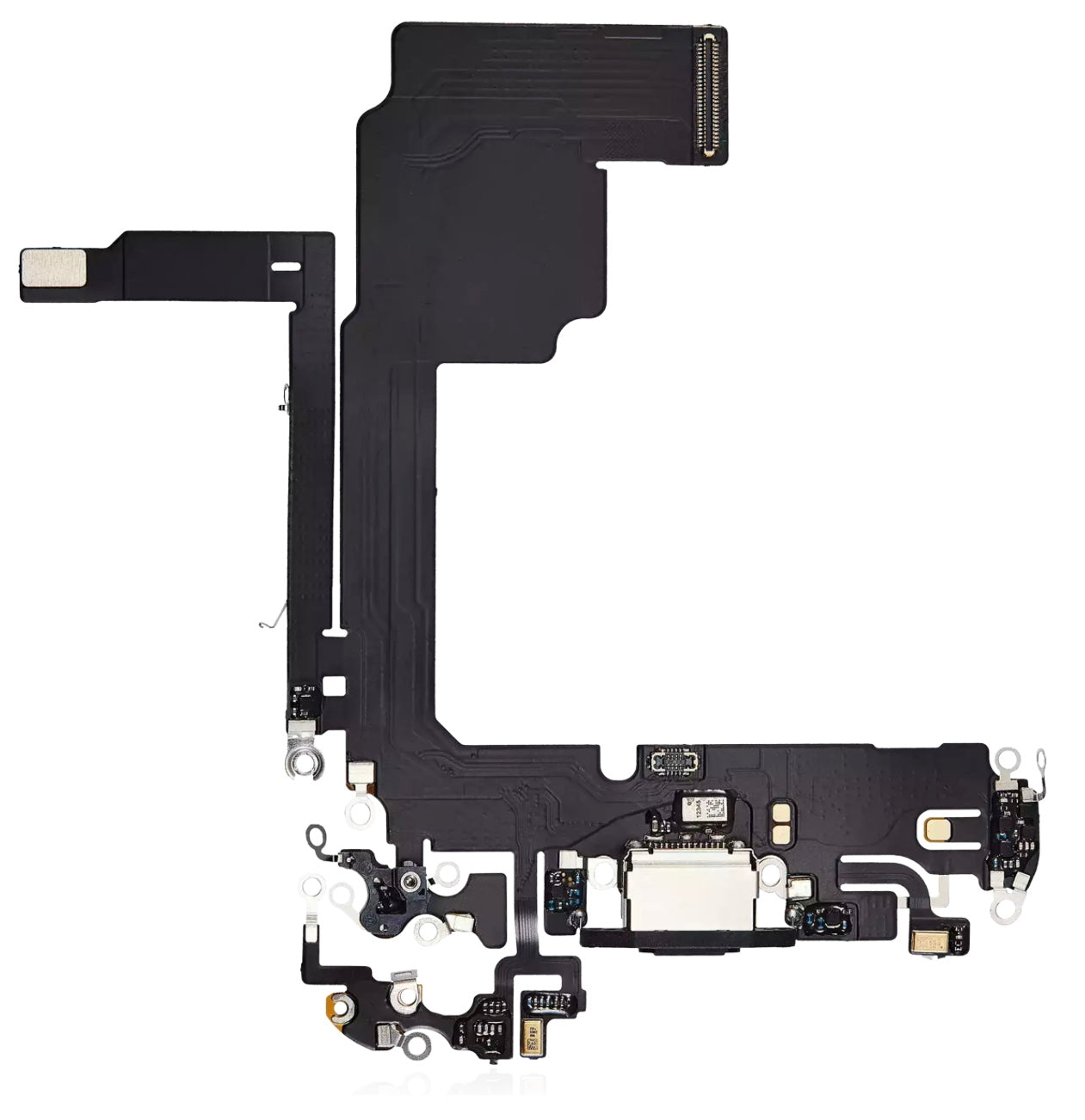 iPhone 15 Pro Charging Port Flex Cable Replacement (USB-C Port, Black)