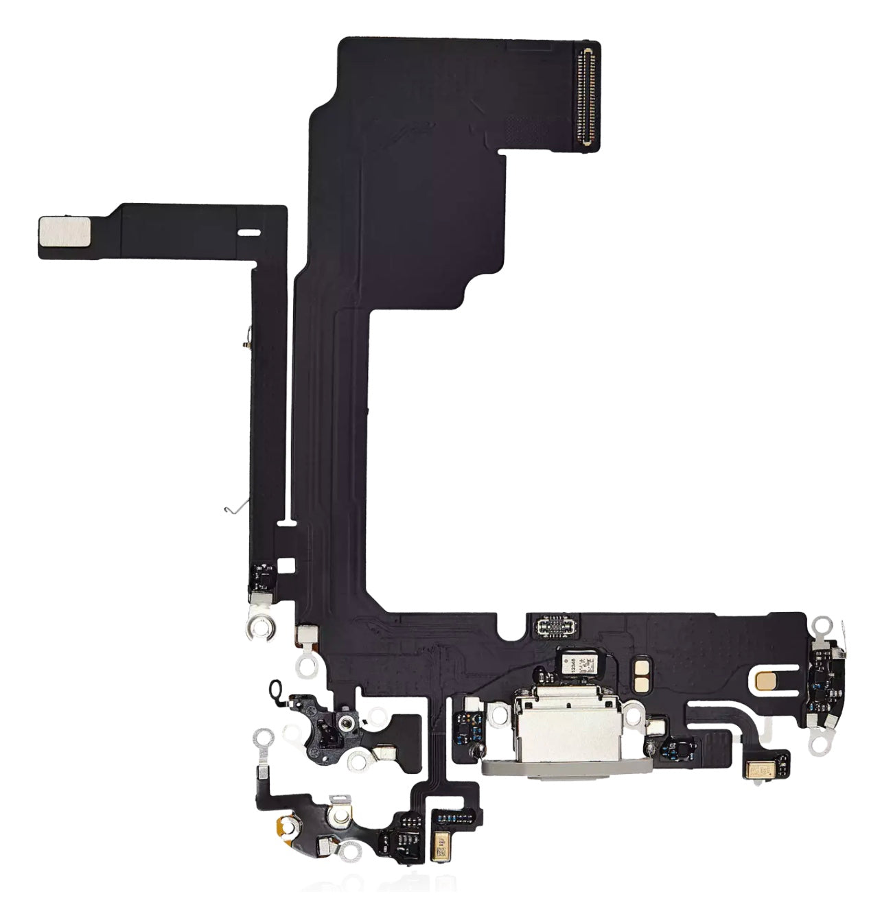 iPhone 15 Pro Charging Port Flex Cable Replacement (USB-C Port, White)