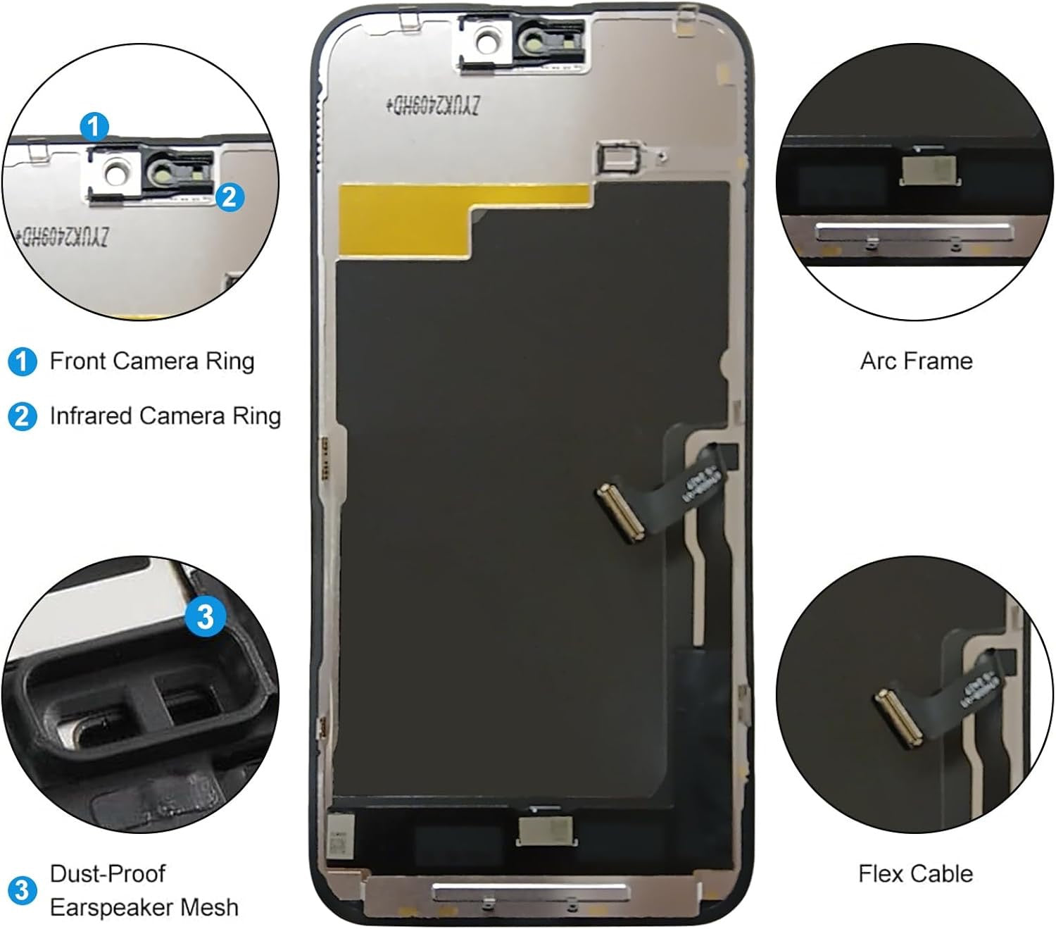 iPhone 15 Pro Max Screen Replacement – Full HD LCD Display with Touch Digitizer | Premium Aftermarket Repair Part