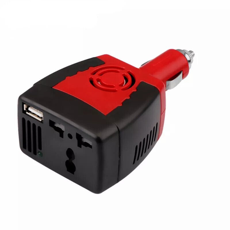 150W Car Power Inverter – 12V DC to 110V/220V AC + USB Output