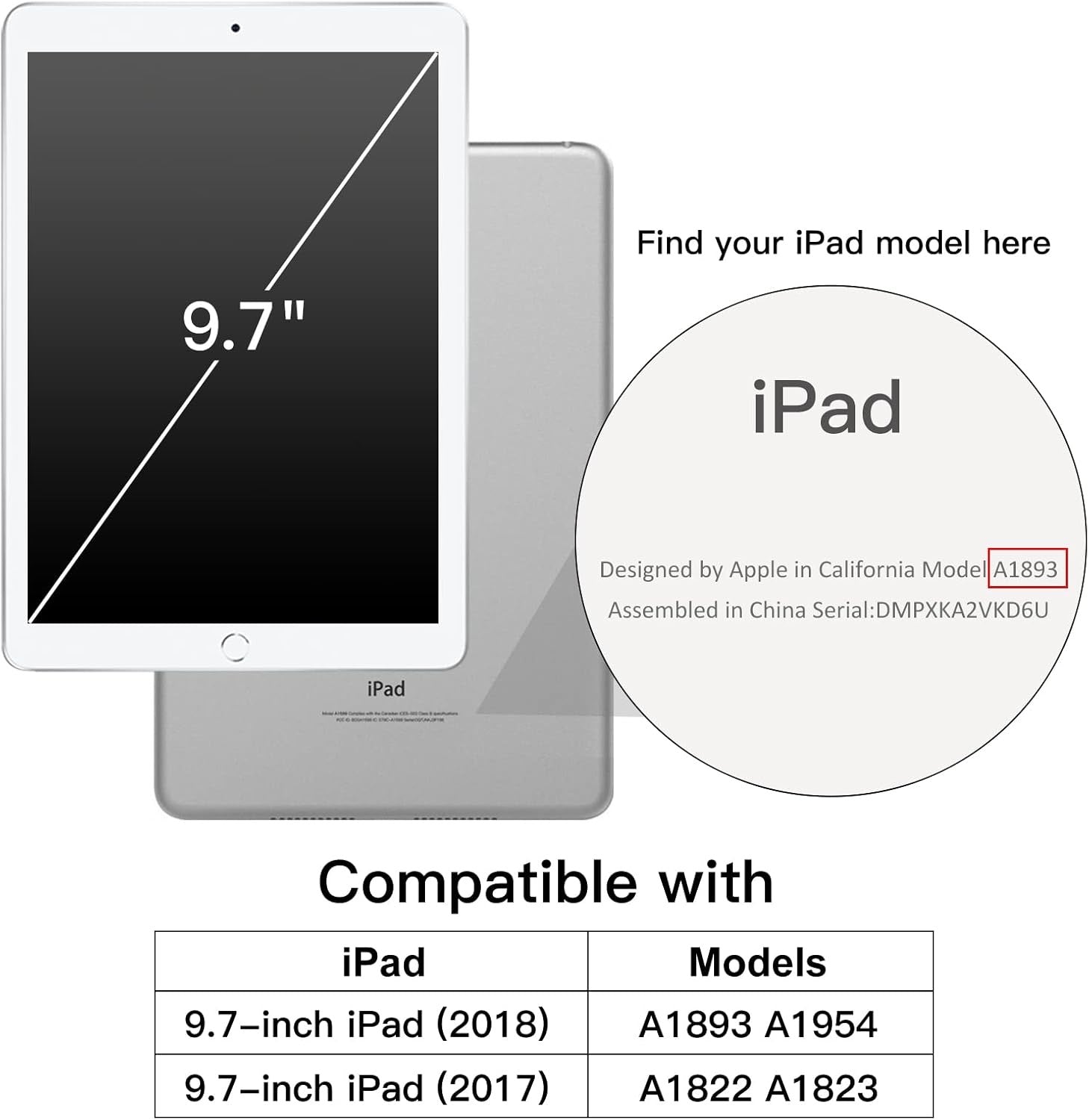 Smart Flip Case for iPad 9.7-inch – Full Protection with Stand & Pencil Holder