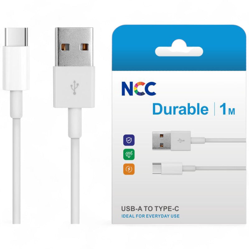 NCC USB to USB-C Charging Cable – Fast Charging, Durable Braided Cord