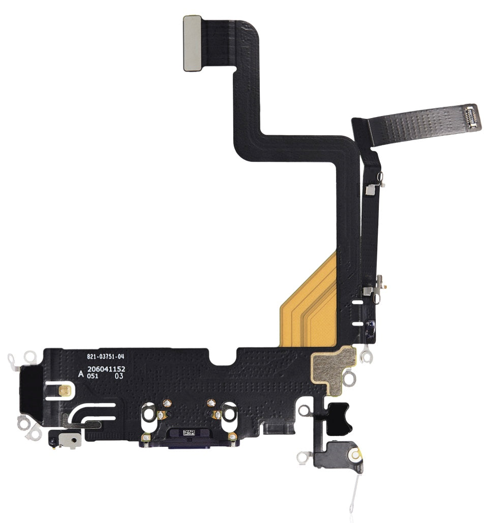Charging Port Flex Cable Compatible with iPhone 14 Pro – Purple USB-C Port with Microphone | Models A2650 A2889 A2892 A2891
