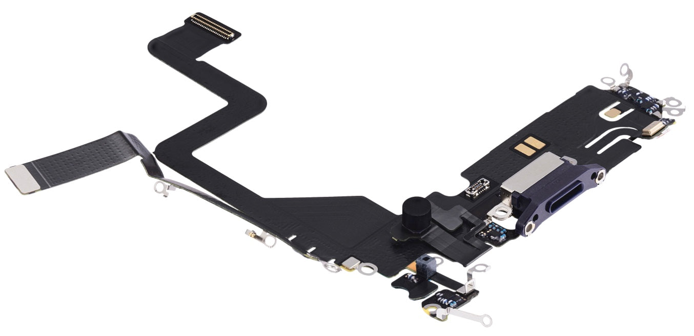 Charging Port Flex Cable Compatible with iPhone 14 Pro – Purple USB-C Port with Microphone | Models A2650 A2889 A2892 A2891