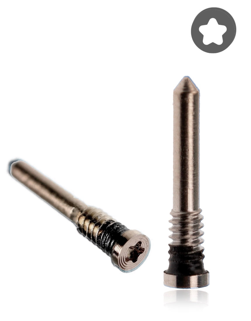 10-Pack Gold Bottom Screws Compatible with iPhone X to 14 Series – Pentalobe Screws for Charging Port Area