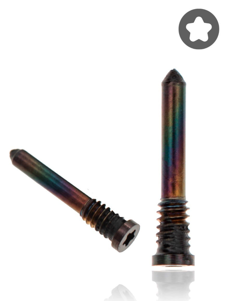 10-Pack Black Bottom Screws Compatible with iPhone X to 14 Series – Pentalobe Screws for Charging Port Area