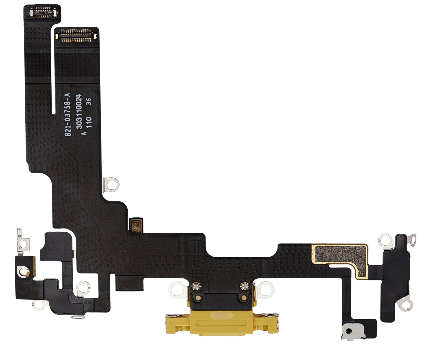 Yellow Charging Port Flex Cable Compatible with iPhone 14 – 8-Pin Type Charging Connector & Microphone Assembly | A2881 A2631