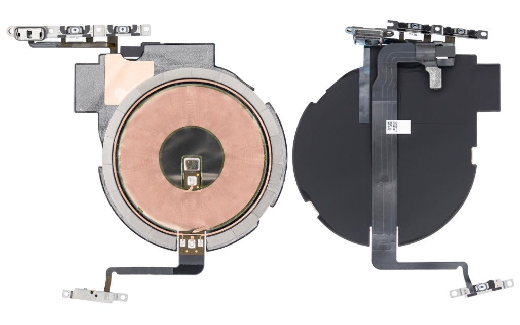 NFC Coil with Power & Volume Flex Cable Compatible with iPhone 13 Pro Max – Internal Wireless + Side Button Control Assembly | A2484 A2641 A2643 A2644 A2645