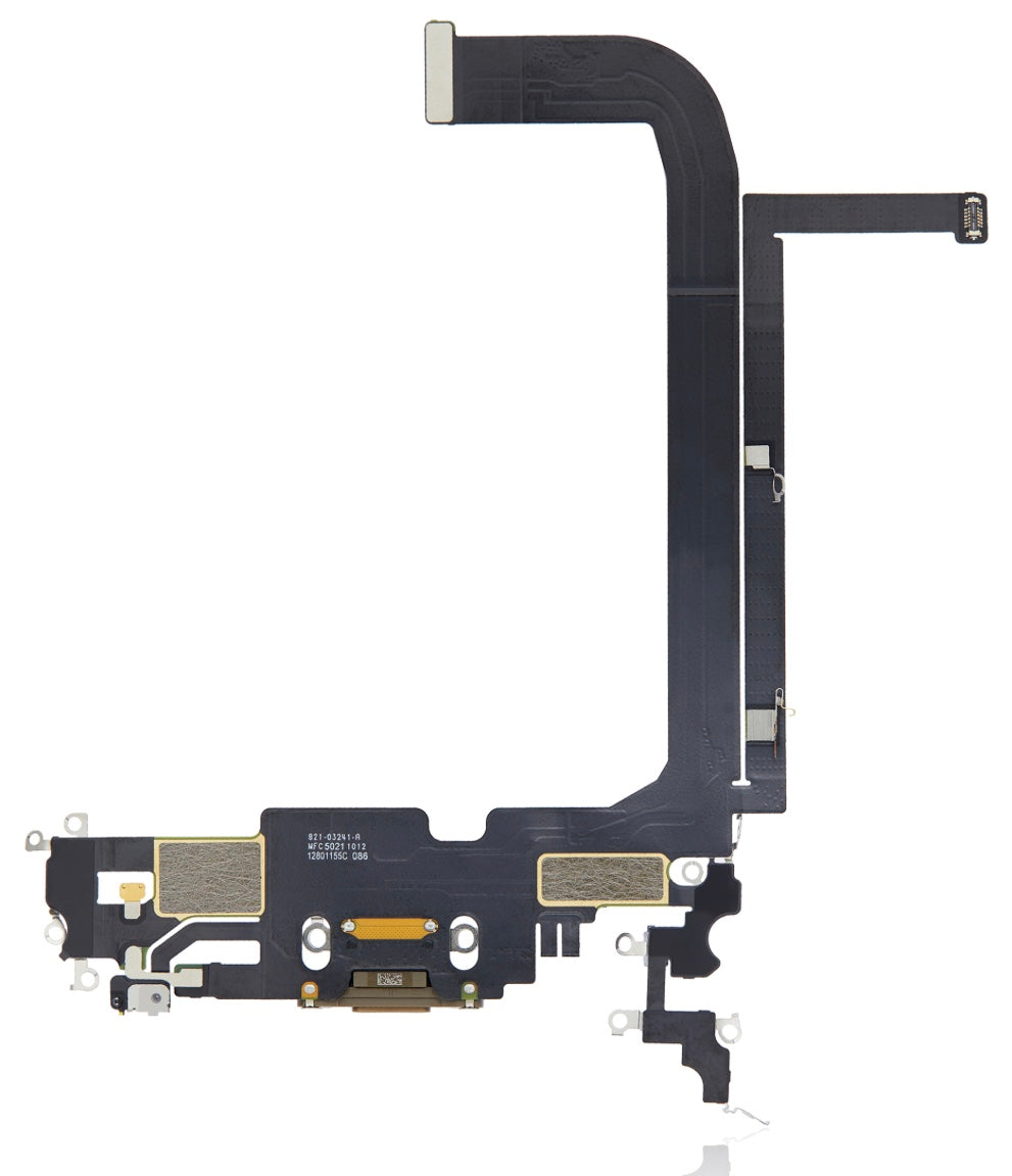 Charging Port Flex Cable Compatible with iPhone 13 Pro Max – Gold | Internal Charging Connector with Microphone | A2484 A2641 A2643 A2644 A2645