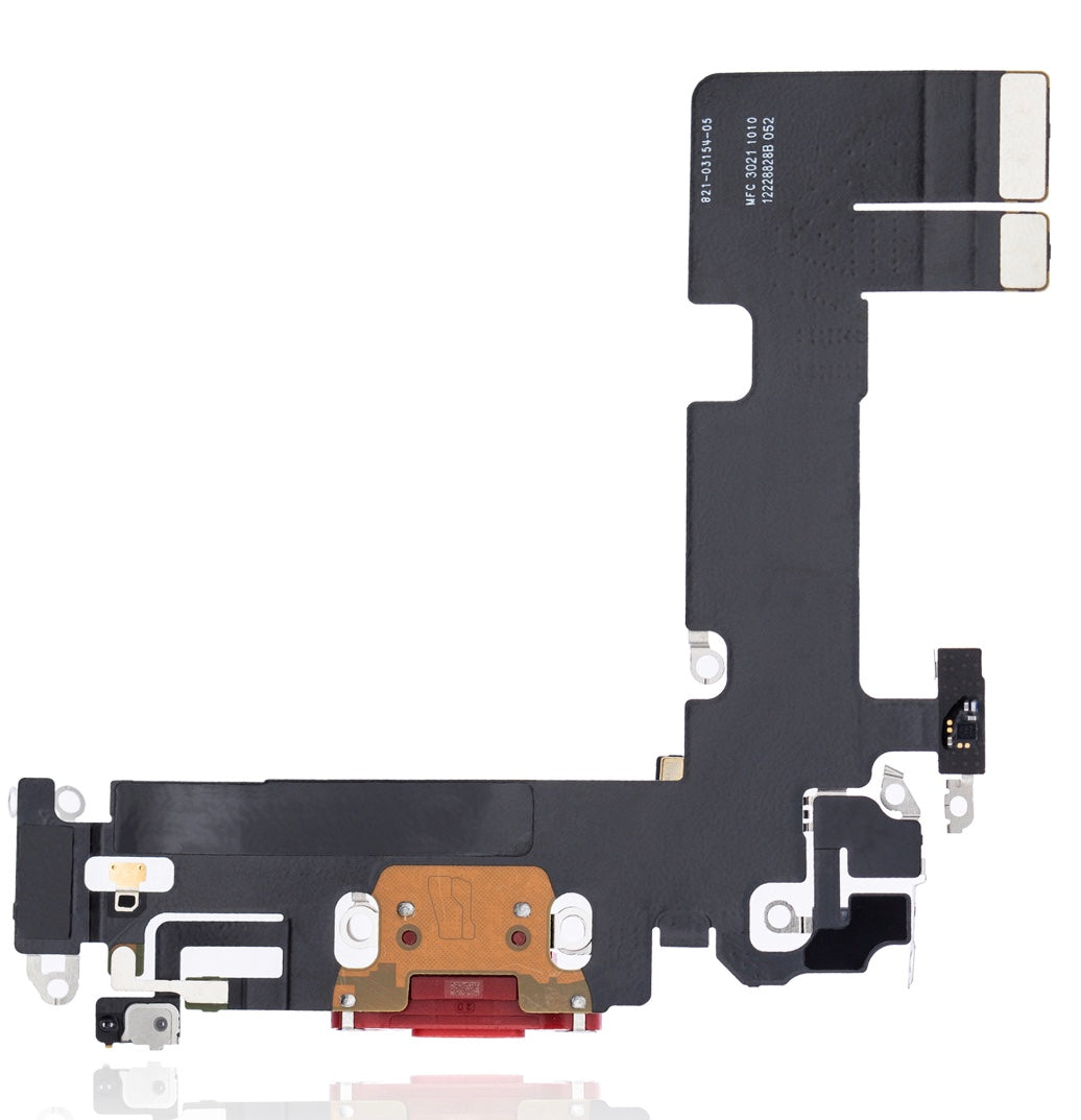 Charging Port Flex Cable Compatible with iPhone 13 – Red USB + Microphone Flex | A2482 A2631 A2633 A2634 A2635