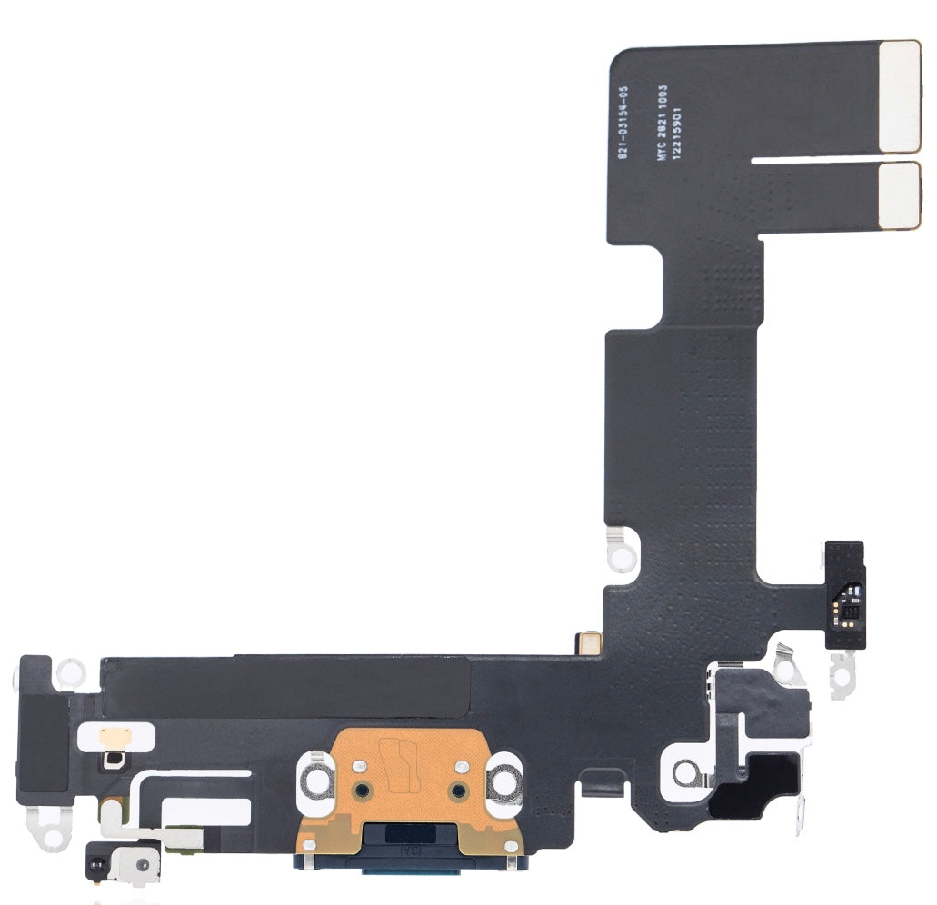 Charging Port Flex Cable Compatible with iPhone 13 – Black USB + Microphone Flex | A2482 A2631 A2633 A2634 A2635