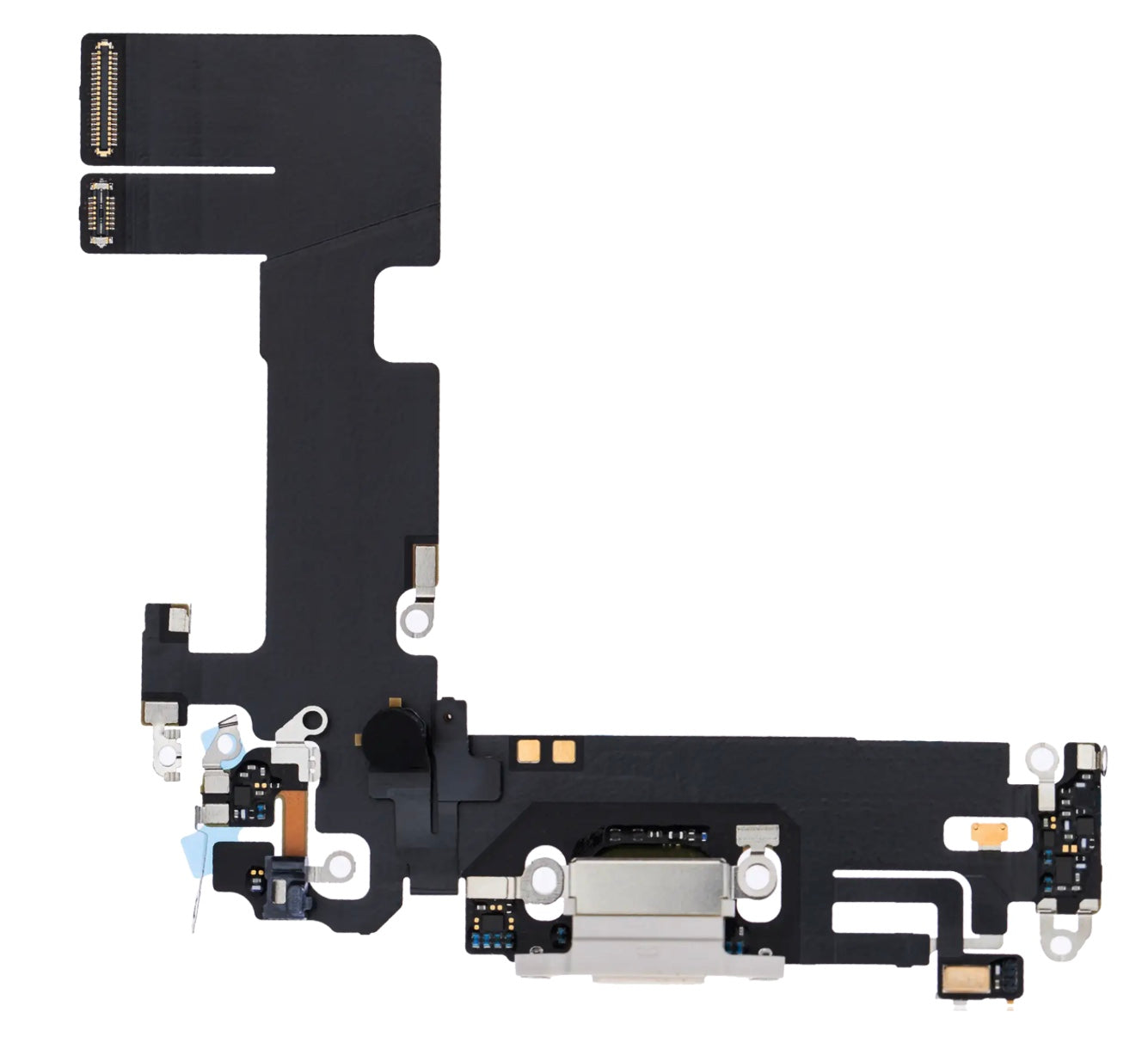 Charging Port Flex Cable Compatible with iPhone 13 – White USB + Microphone Flex | A2482 A2631 A2633 A2634 A2635