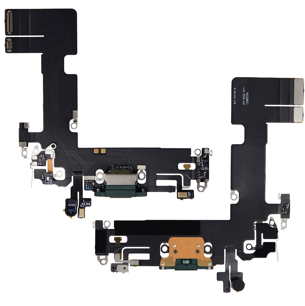 Charging Port Flex Cable Compatible with iPhone 13 – Green USB + Microphone Flex | A2482 A2631 A2633 A2634 A2635