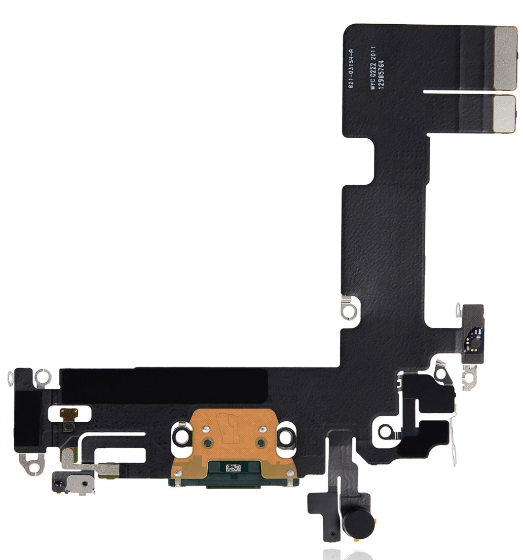 Charging Port Flex Cable Compatible with iPhone 13 – Green USB + Microphone Flex | A2482 A2631 A2633 A2634 A2635
