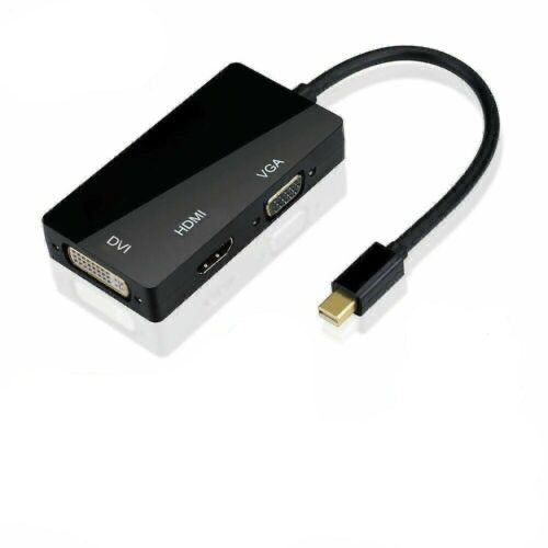 Mini DisplayPort to HDMI/VGA/DVI Adapter – 3-in-1 Multiport Converter