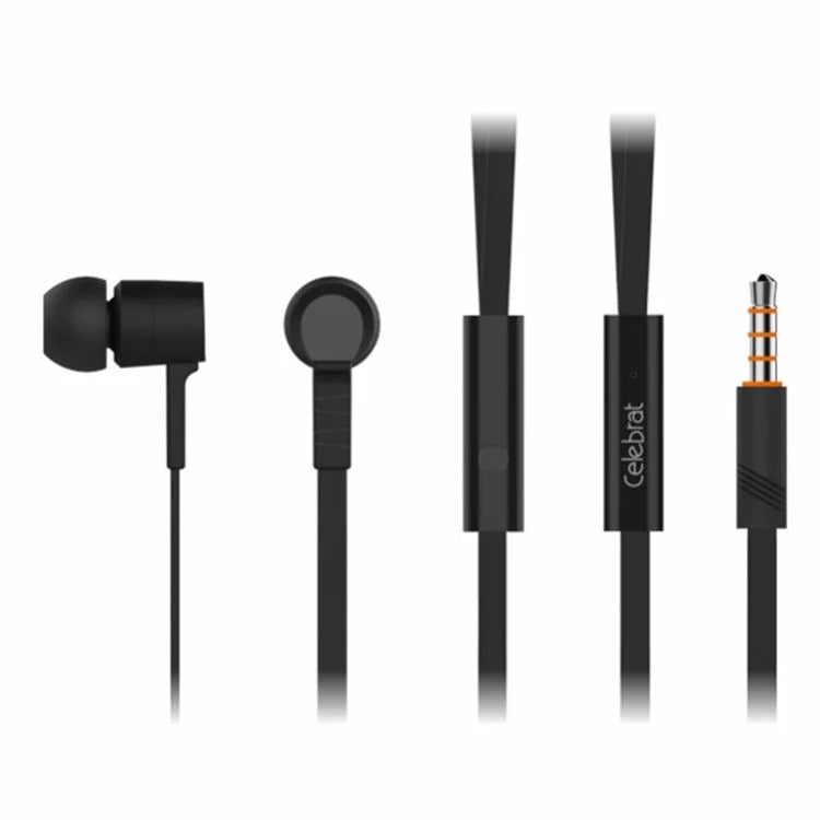 3.5mm Wired Earphones – 10mm Dynamic Drivers | TPE Flat Cable | Inline Controls