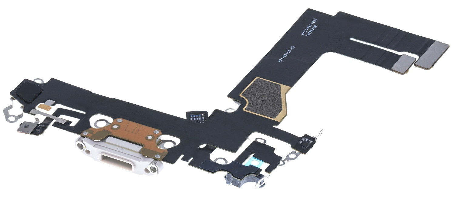 Charging Port Flex Cable Compatible with iPhone 13 Mini – White USB + Microphone Connector | A2628 A2630 A2629