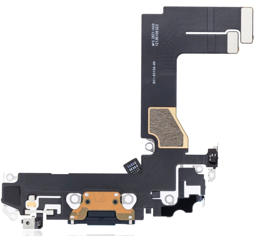 Charging Port Flex Cable Compatible with iPhone 13 Mini – Black USB + Microphone Connector | A2628 A2630 A2629