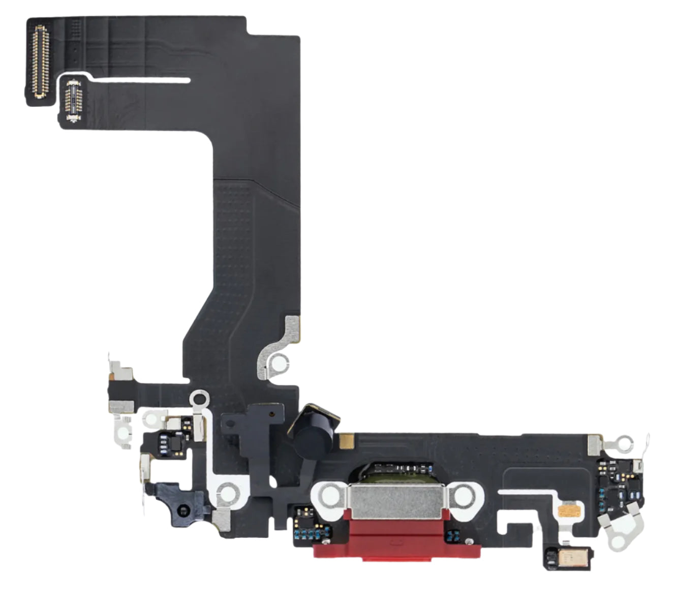 Charging Port Flex Cable Compatible with iPhone 13 Mini – Red USB + Microphone Connector | A2628 A2630 A2629