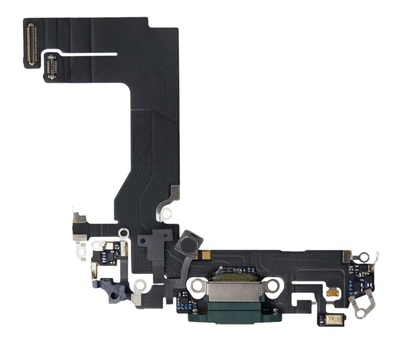 Charging Port Flex Cable Compatible with iPhone 13 Mini – Green USB + Microphone Connector | A2628 A2630 A2629